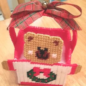 Handmade Teddy Trinket Basket NWT